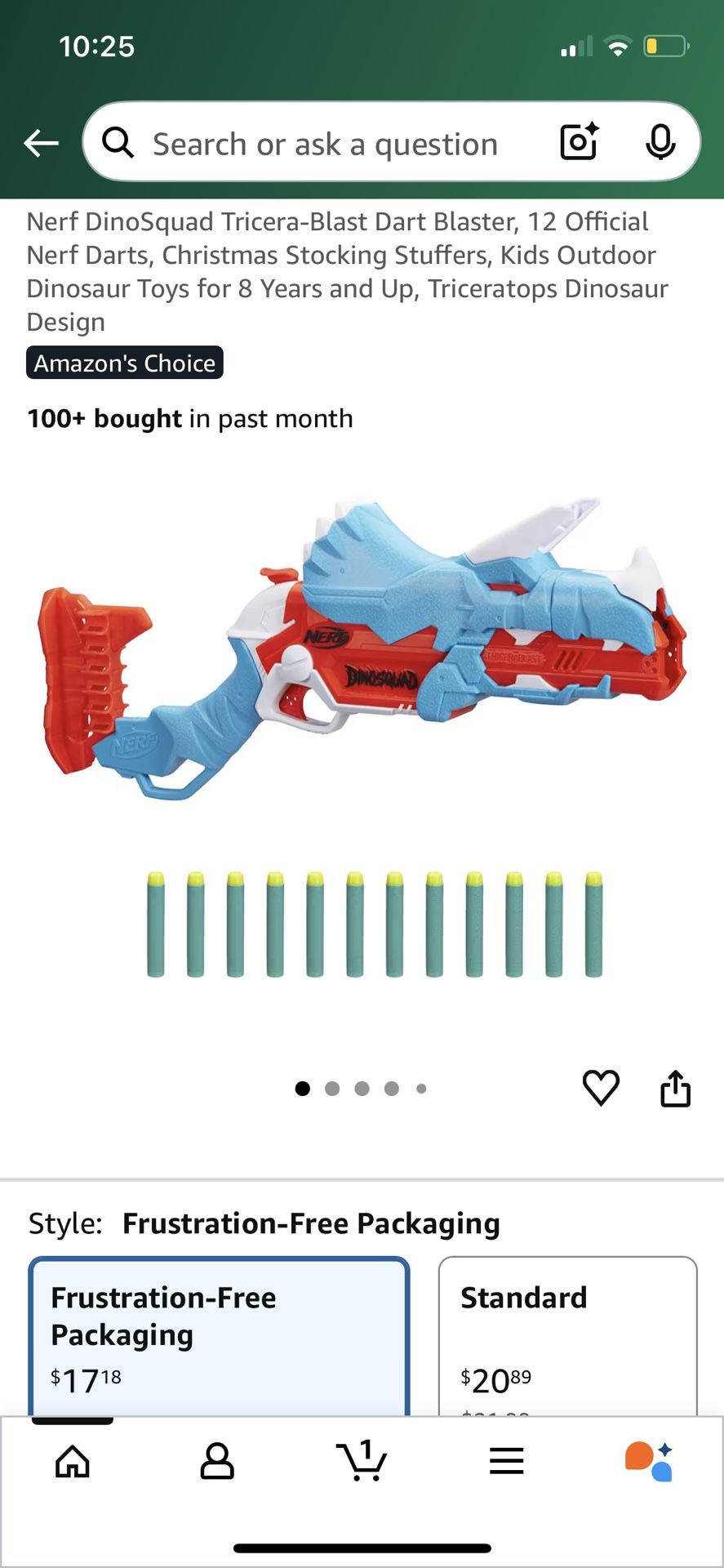 Brand New Tricera-Dino Blaster by Nerf