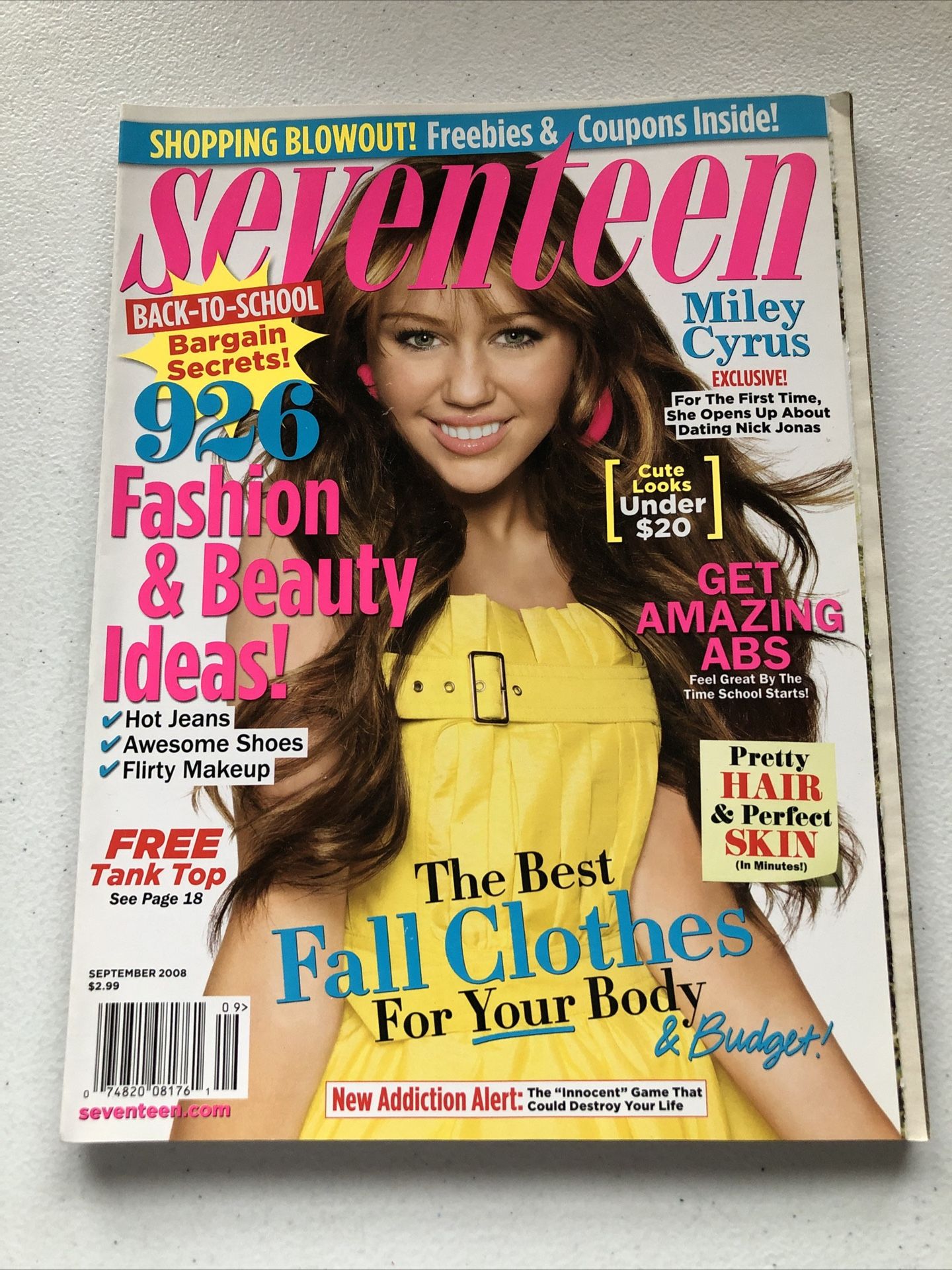 Seventeen Magazine - Miley Cyrus Cover, September 2008
