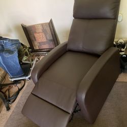 Midsize Faux Leather Recliner 