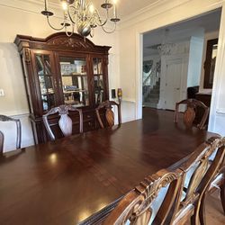 Formal Dining Room Set – Table, 8 Chairs, and China Cabinet – $480 OBO