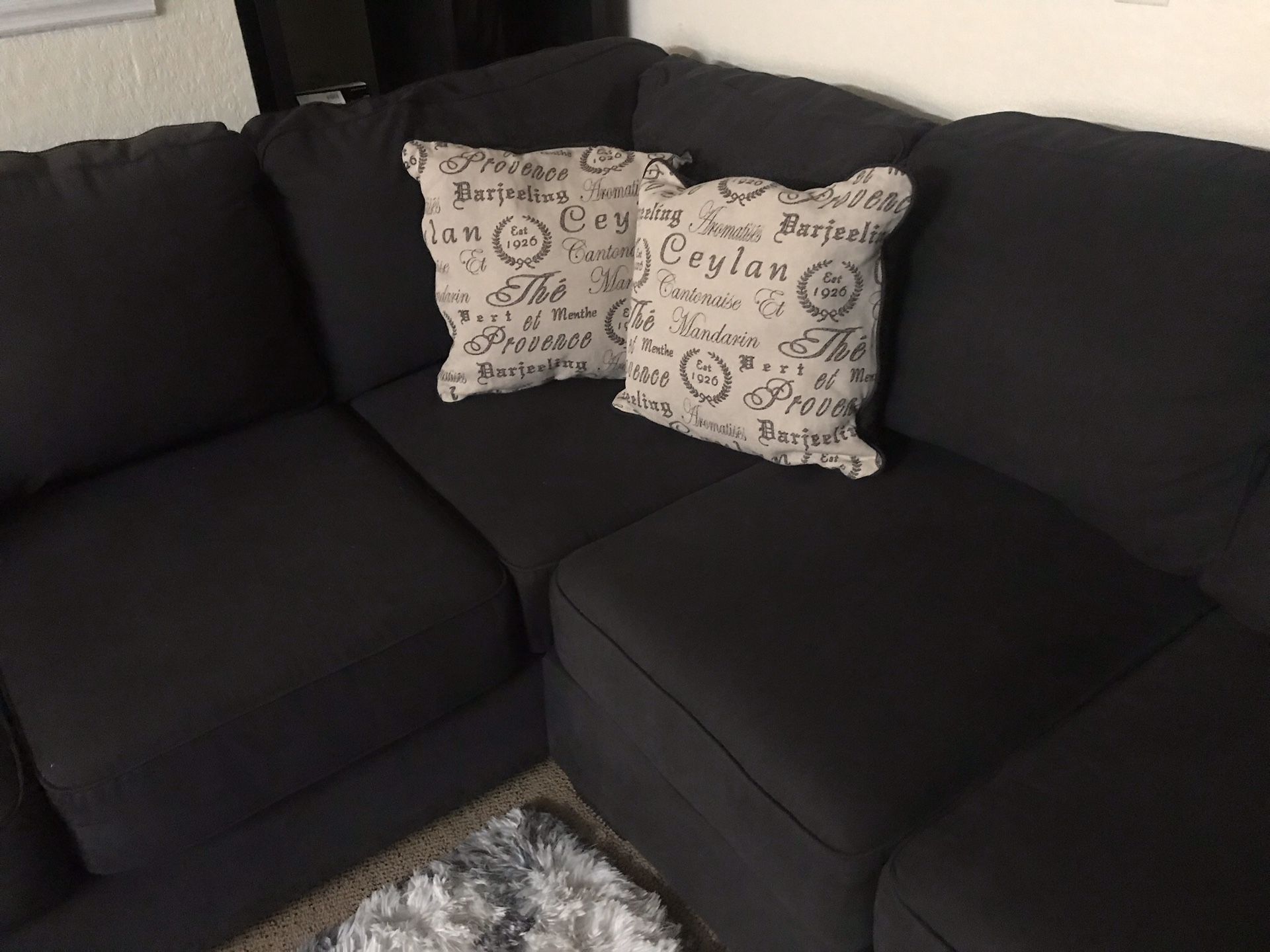 Sectional dark grey