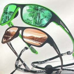 Men’s Sunglasses (Set of 2) - Green & Tawny