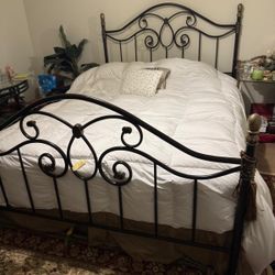 Queen Bed Frame + Mattress