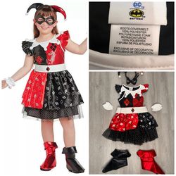 Dc Comics harley quinn Halloween Cosplay costume kids Size Small