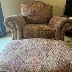  Chair & Ottoman - Ethan Allen 