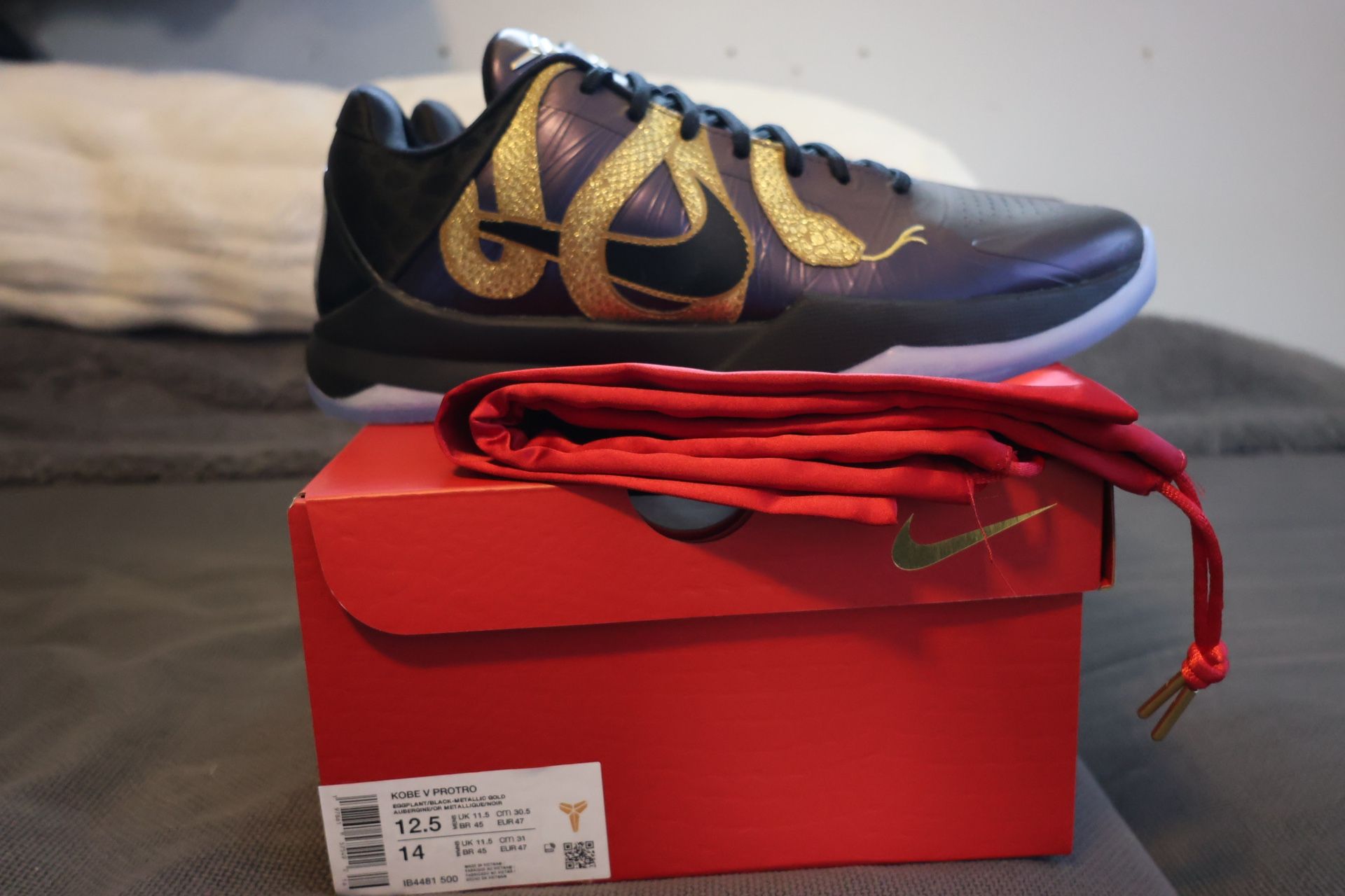 Kobe 5 Protro Eggplant Size 12.5 Ds