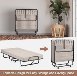 Twin foldable memory foam bed