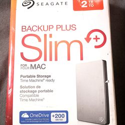 Seagate Backup Plus Slim 2TB Portable External Hard Drive