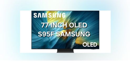 New 77 Inch OLED Samsung S95F Smart TV 4K UHD with 144 Hz refresh rate. Brand new in the box 