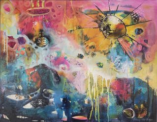 Tracy Verdugo Framed Painting 30"x24" Acrylic On Canvas