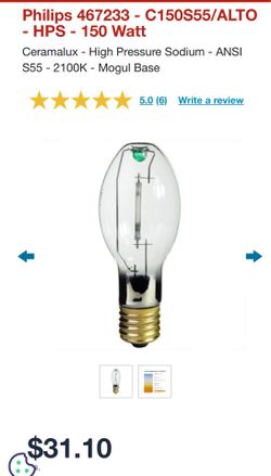 PHILIPS HIGH PRESSURE SODIUM Light Bulb