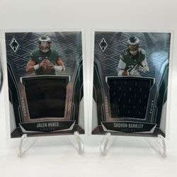 Saquon Barkley Jalen Hurts Numbered Patches /299