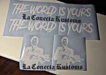 Custom scare face vinyl decals