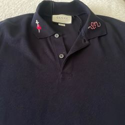 Mens Large Navy Gucci Polo