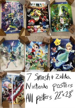 7 Zelda Smash Brothers Nintendo Posters Promo Merch
