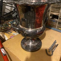 Antique Silver Plated Champagne Chiller. 
