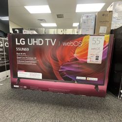 New Lg UHD 55” TV 55UN69 Model 