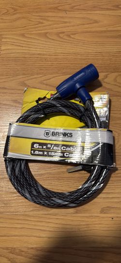 Brinks 6ft x 5/8in Cable Lock