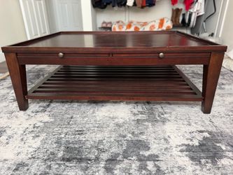 Dark Cherry Wood Coffee Table