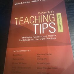 Teaching Tips Strategies Research And Theory For College And University 