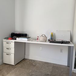 Desk With File Drawers 