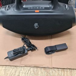 Skullcandy Barrel Bluetooth Boombox Speaker – Water-Resistant Wireless Portable Speaker, with LED Lightshow Mode, 12 Hour Battery, Multi-Link, & USB-C