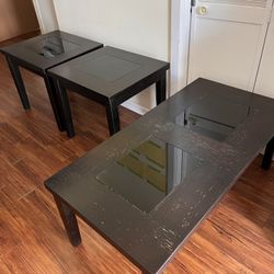 Living room set of three tables