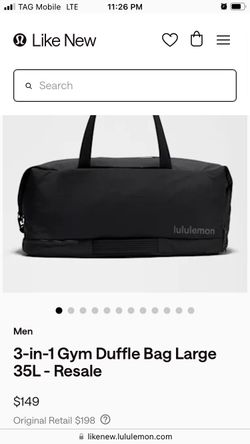 Lululemon 3-1 duffel gym bag