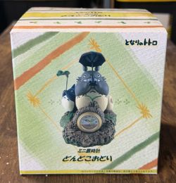 My Neighbor Totoro Dondoko Dance Statue Desk Clock Studio Ghibli-Benelic NEW!