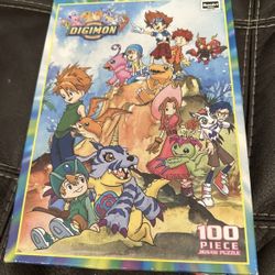 Vintage Digimon 100 Piece Jigsaw Puzzle by RoseArt Complete