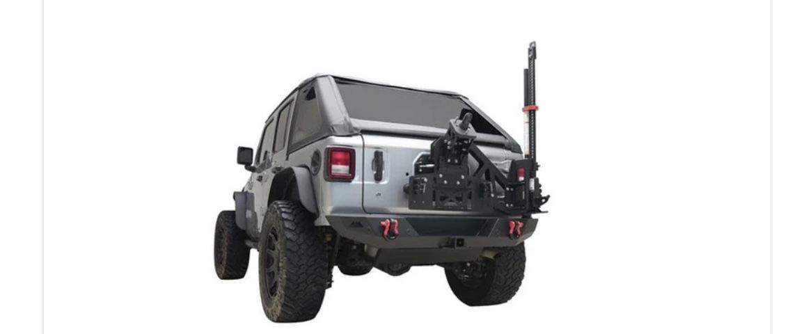 18-23 Jeep Wrangler JL Body Width Rear Bumper and Tire Carrier 