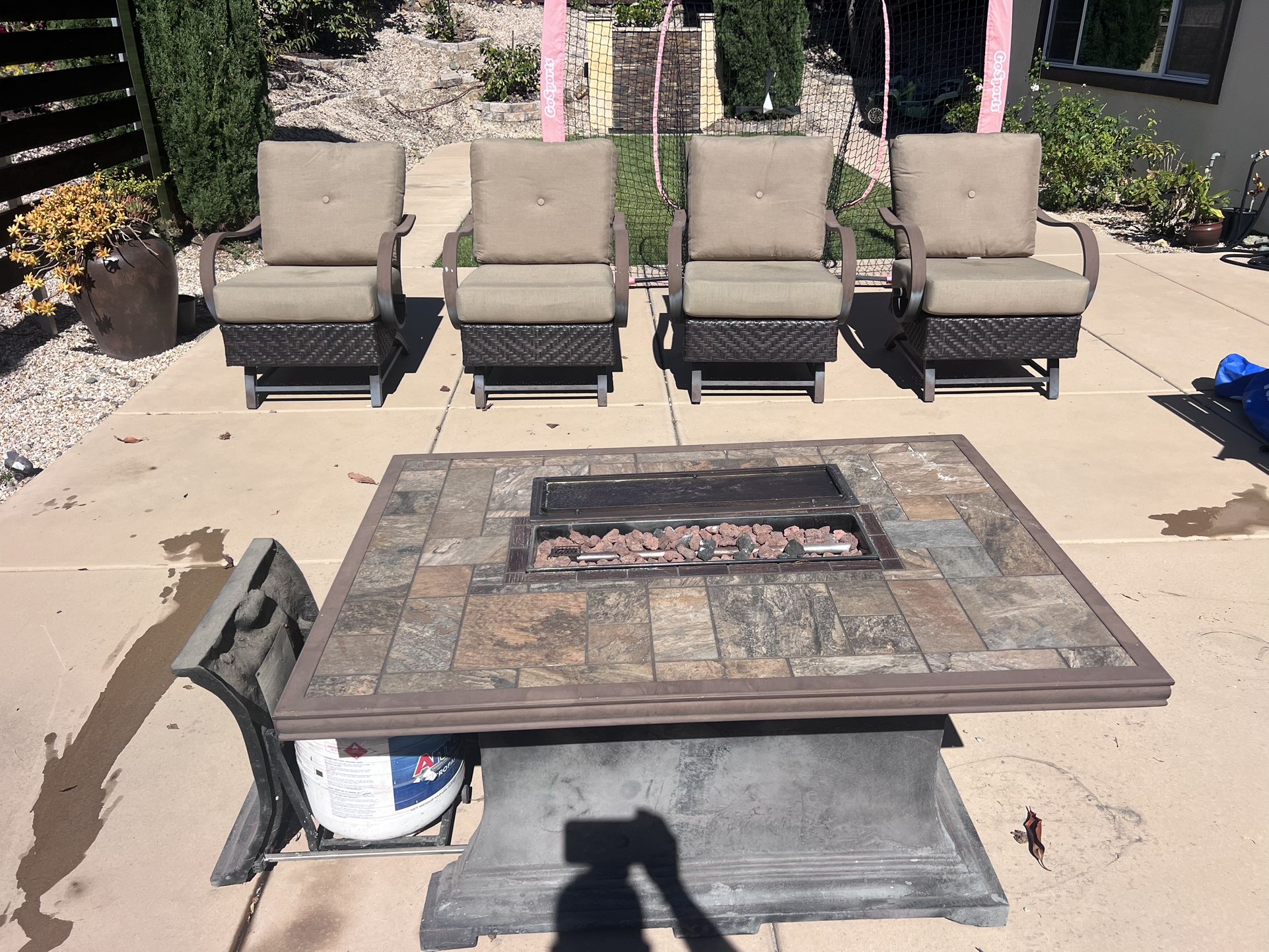 Outdoor Fire Pit Patio Set
