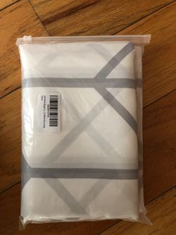 Elegant gray and white shower curtain