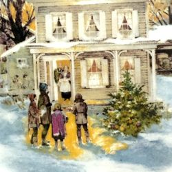 Christmas Decor Plate Made by Enoch Wedgwood featuring a scene titled "Carollers in the Snow” Avon 1977  Made exclusively for Avon by Enoch Wedgwood (