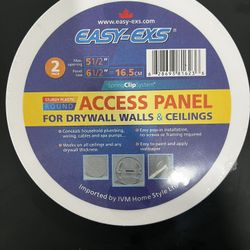EASY-EXS Access Panel Round 6.5" Plastic Spring-Clip Panel (Max Service Opening 5.5")