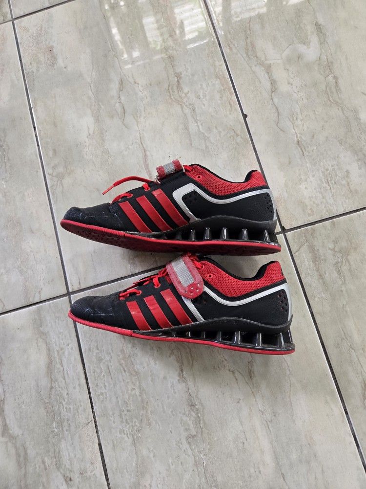 Adidas Adipower Weightlifting Torsion System Red Black Shoes - Size 9 - Like NEW
