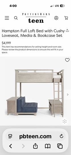 Pottery Barn Teen Hampton Loft Bedroom set