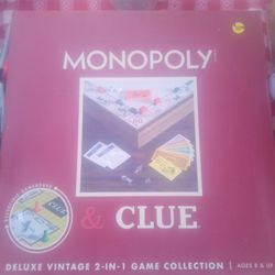 Vintage Monopoly / Clue Game BRAND NEW IN ORIGINAL PACKING 