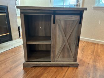 Rustic Farmhouse Sliding Barn Door Cabinet / Accent Storage Cabinet