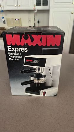 Maxim Exprés Espresso & Cappuccino Maker EX-102 White - Brand New In Box Unused with Manual & Scoop
