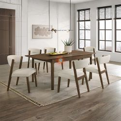 Extendable Mid-Century Modern Dining Table Set
