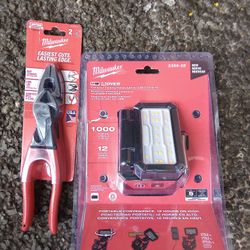 Milwaukee 1000 Lumen..And Dikes,And Snips Retails 170