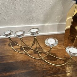 Gold Decorative Candle Stand 