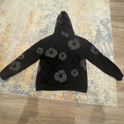 Black And Grey Denim Tears Hoodie 