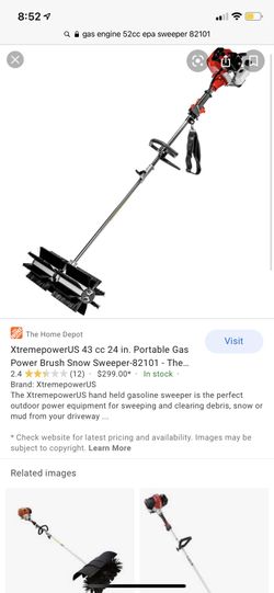 Gas engine 52cc epa sweeper