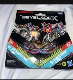 Beyblade X Transformers Optimus Primal 3-60F vs. Starscream 3-80N Multi-Pack Set