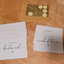 Bridesmaid  And Maid Of Honor Cards