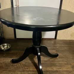 Mini Round Table Wood Needs Top Redone But Still. A Good Table 