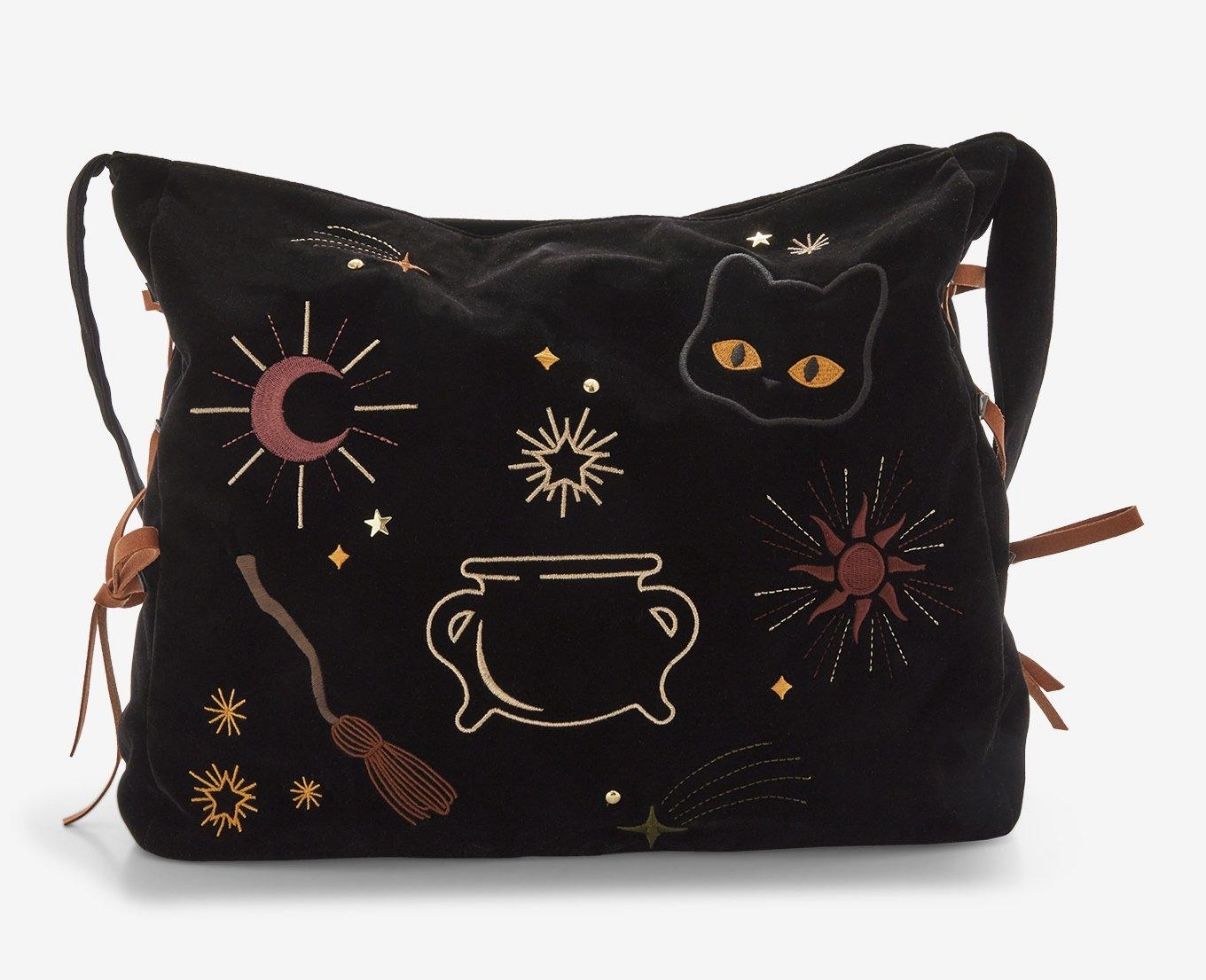 Her Universe Disney Hocus Pocus Icons Velvet Embroidered Crossbody Bag
