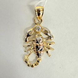 14K Gold Scorpion Pendant